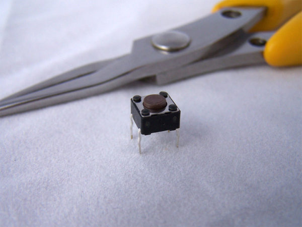 micro tactile switch with pins straightened