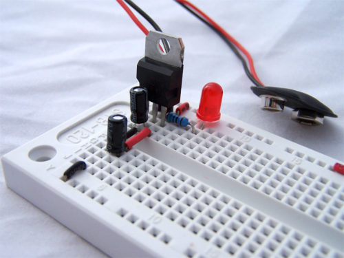 atmega8 circuit, assembling the power supply
